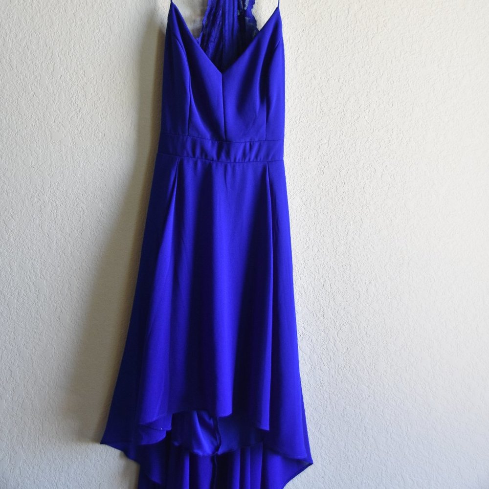 High-Low Navy Dress